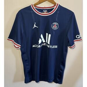 Lionel Messi 30 PSG Jordan Jersey 2021 2022 Home Shirt Size L Paris Saint...